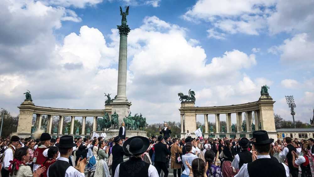 Der Heldeplatz im Stadtteil Pest, Städtereise Budapest.